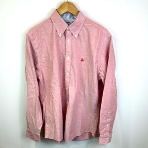 Brooks Brothers Men's Pink Button-Down Shirt size L